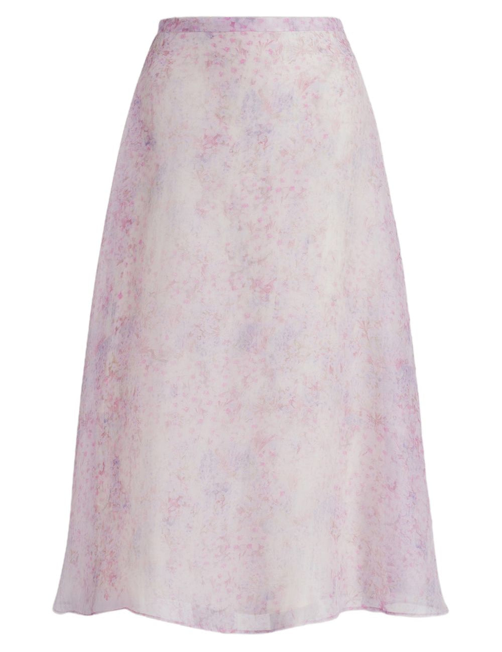 Gonna midi a fiori in viola Alberta Ferretti - donna 