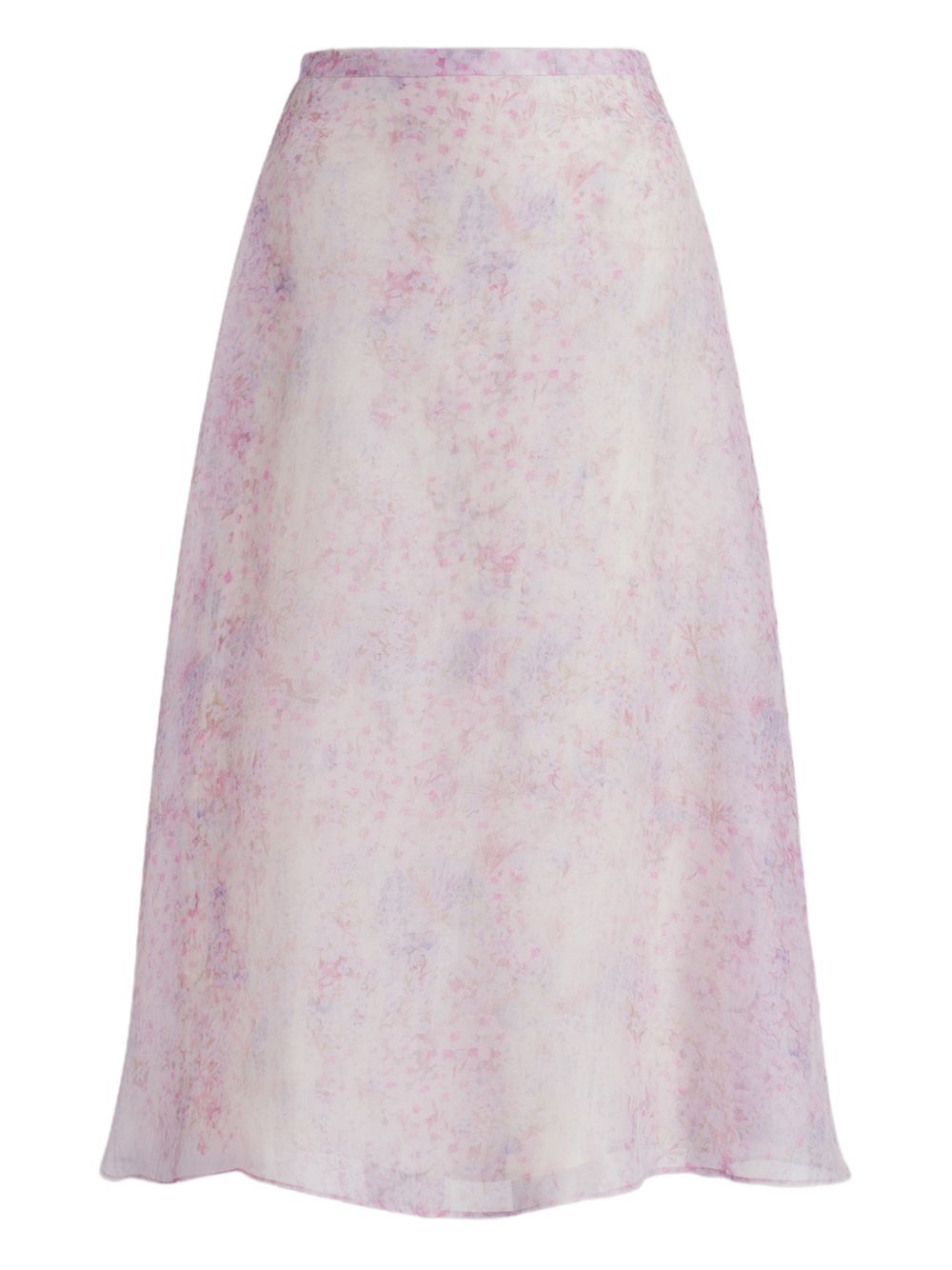 Gonna midi a fiori in viola Alberta Ferretti - donna 