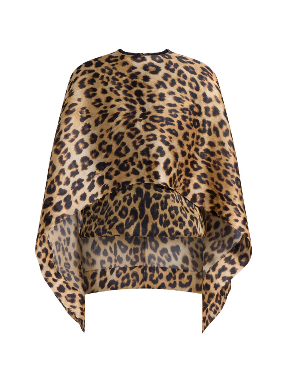 blusa a strati con stampa leopardata in marrone Alberta ferretti - donna 