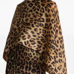 blusa a strati con stampa leopardata in marrone Alberta ferretti - donna 