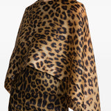 blusa a strati con stampa leopardata in marrone Alberta ferretti - donna 