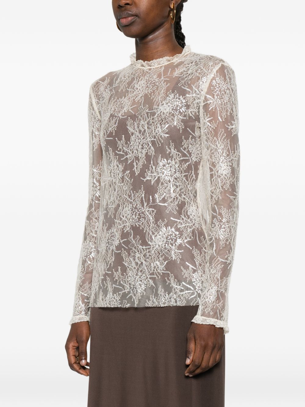 Blusa in pizzo bianco  Alberta Ferretti - donna 