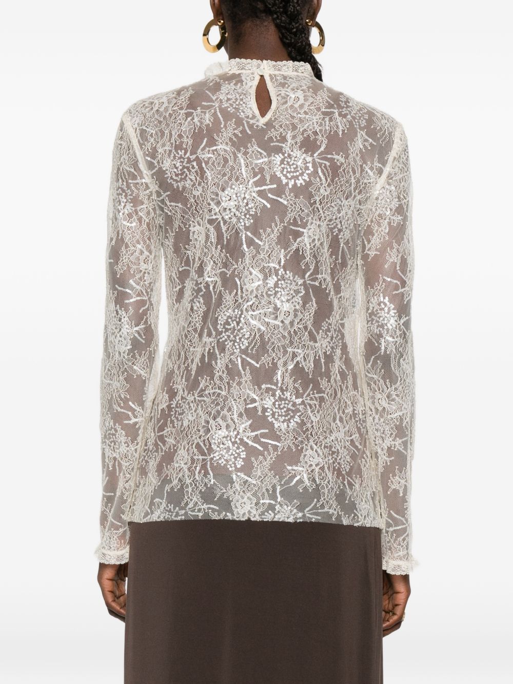 Blusa in pizzo bianco  Alberta Ferretti - donna 