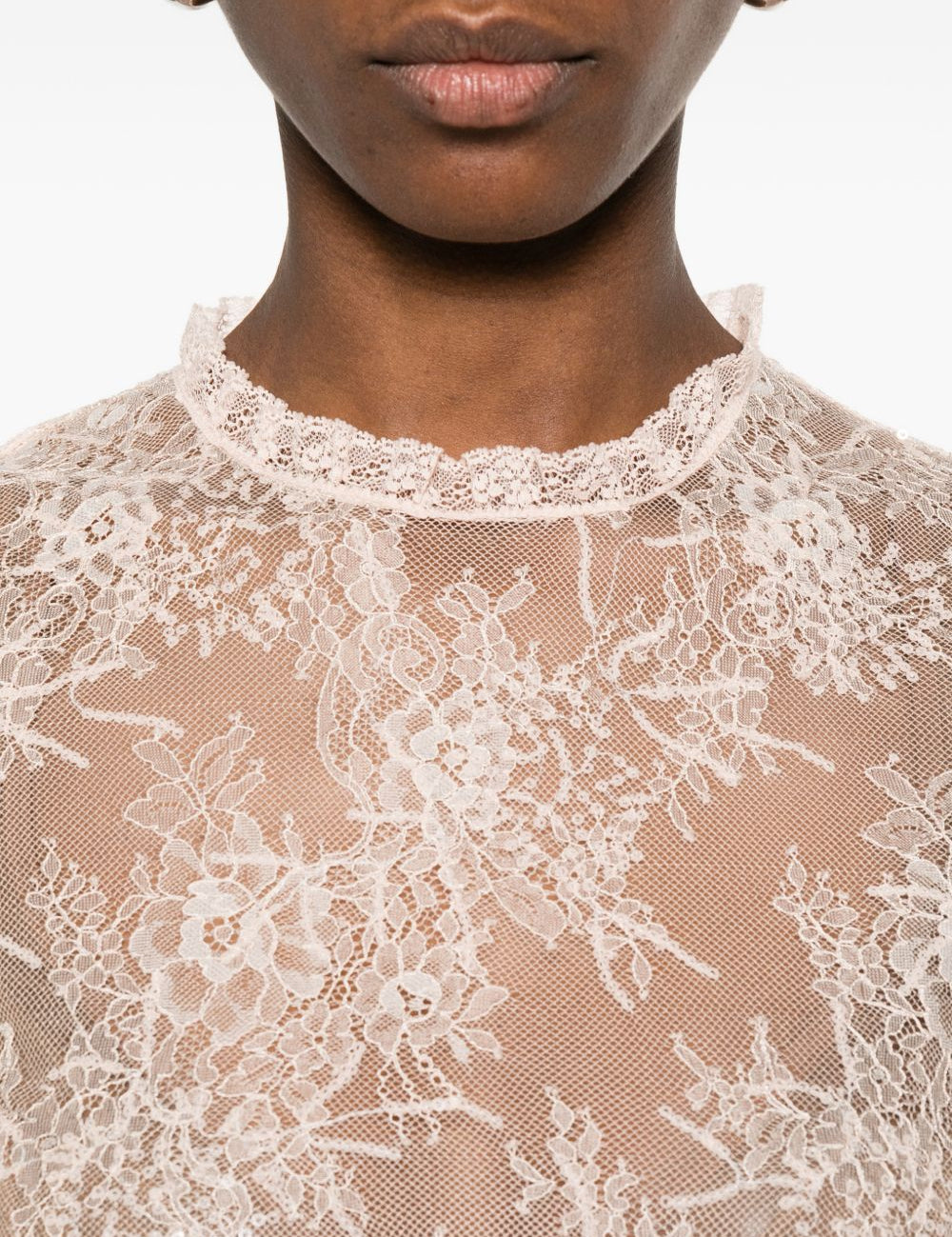 Top in pizzo rosa Alberta Ferretti - donna 