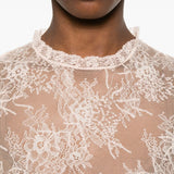 Top in pizzo rosa Alberta Ferretti - donna 