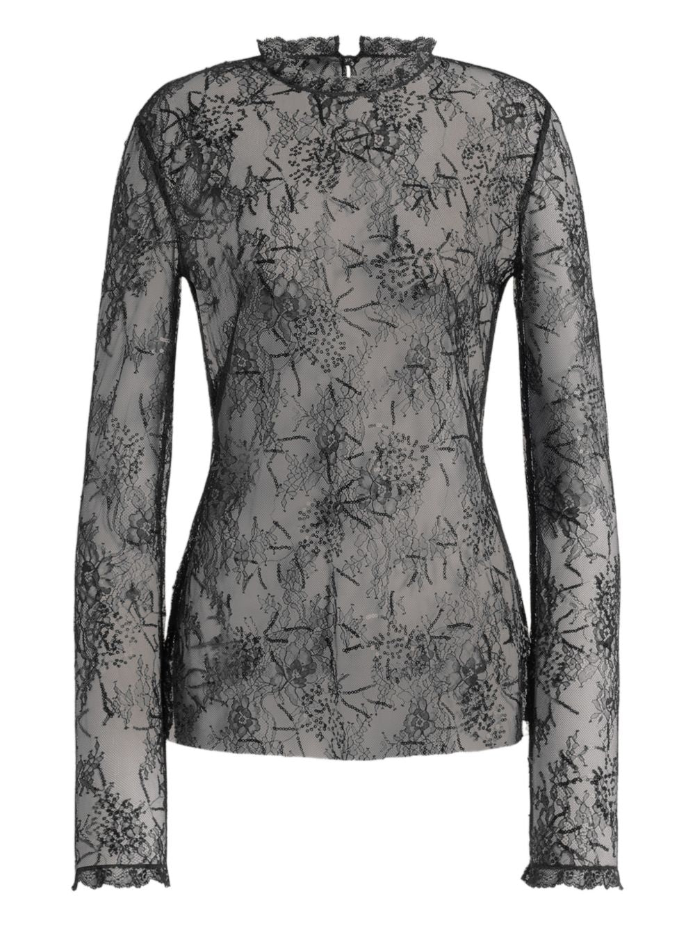 Top in pizzo nero Alberta Ferretti - donna 