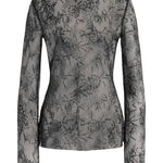 Top in pizzo nero Alberta Ferretti - donna 