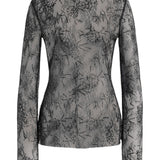 Top in pizzo nero Alberta Ferretti - donna 