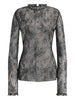 Alberta Ferretti black lace top - women