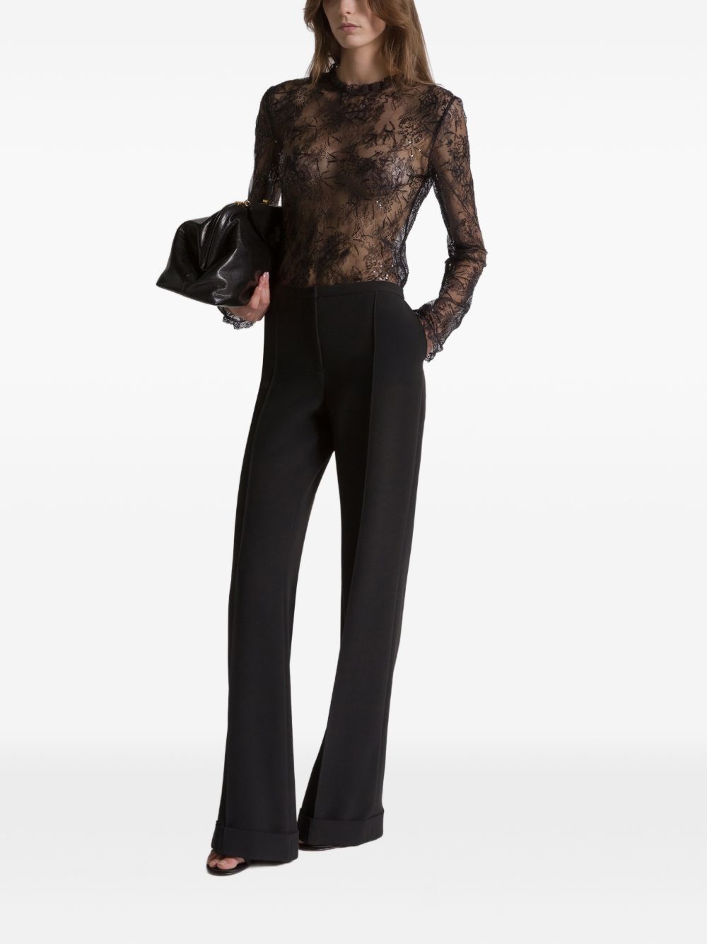 Top in pizzo nero Alberta Ferretti - donna 
