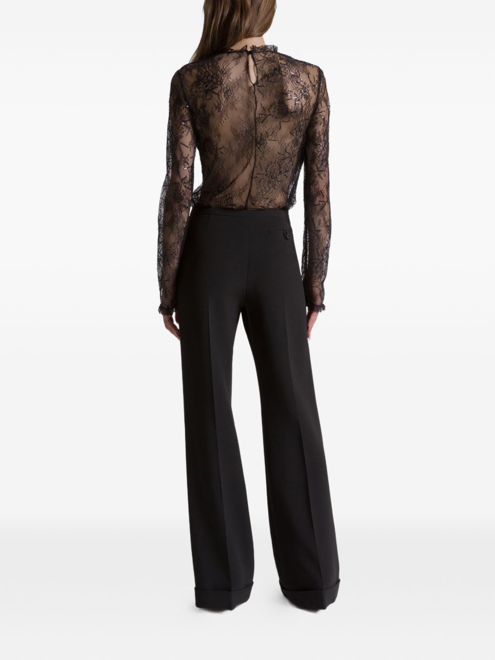 Top in pizzo nero Alberta Ferretti - donna 