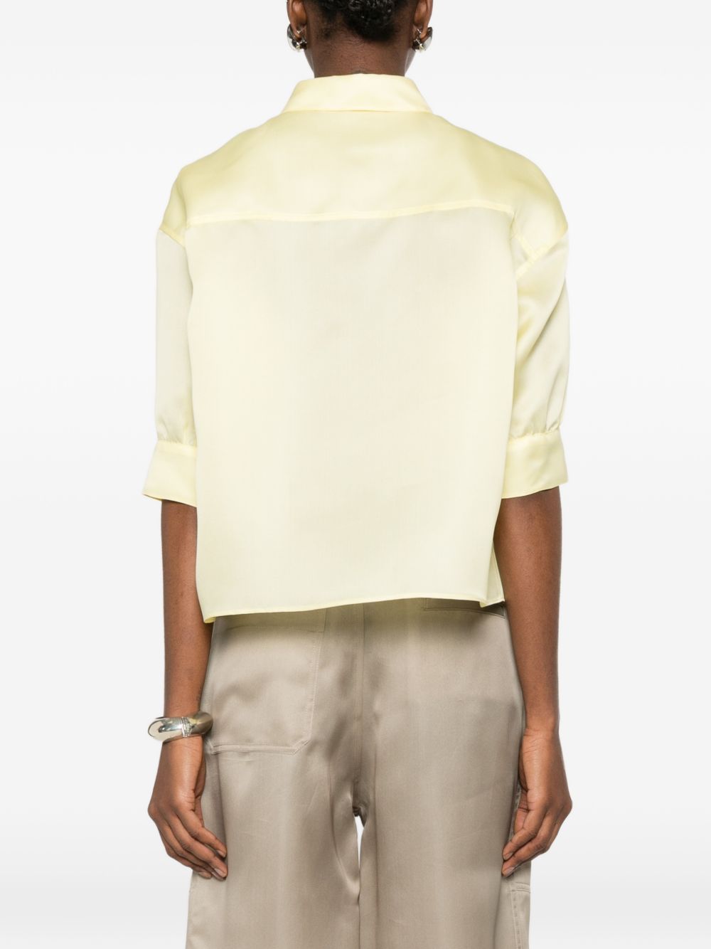 Camicia con maniche 3/4 in giallo Alberta Ferretti - donna 