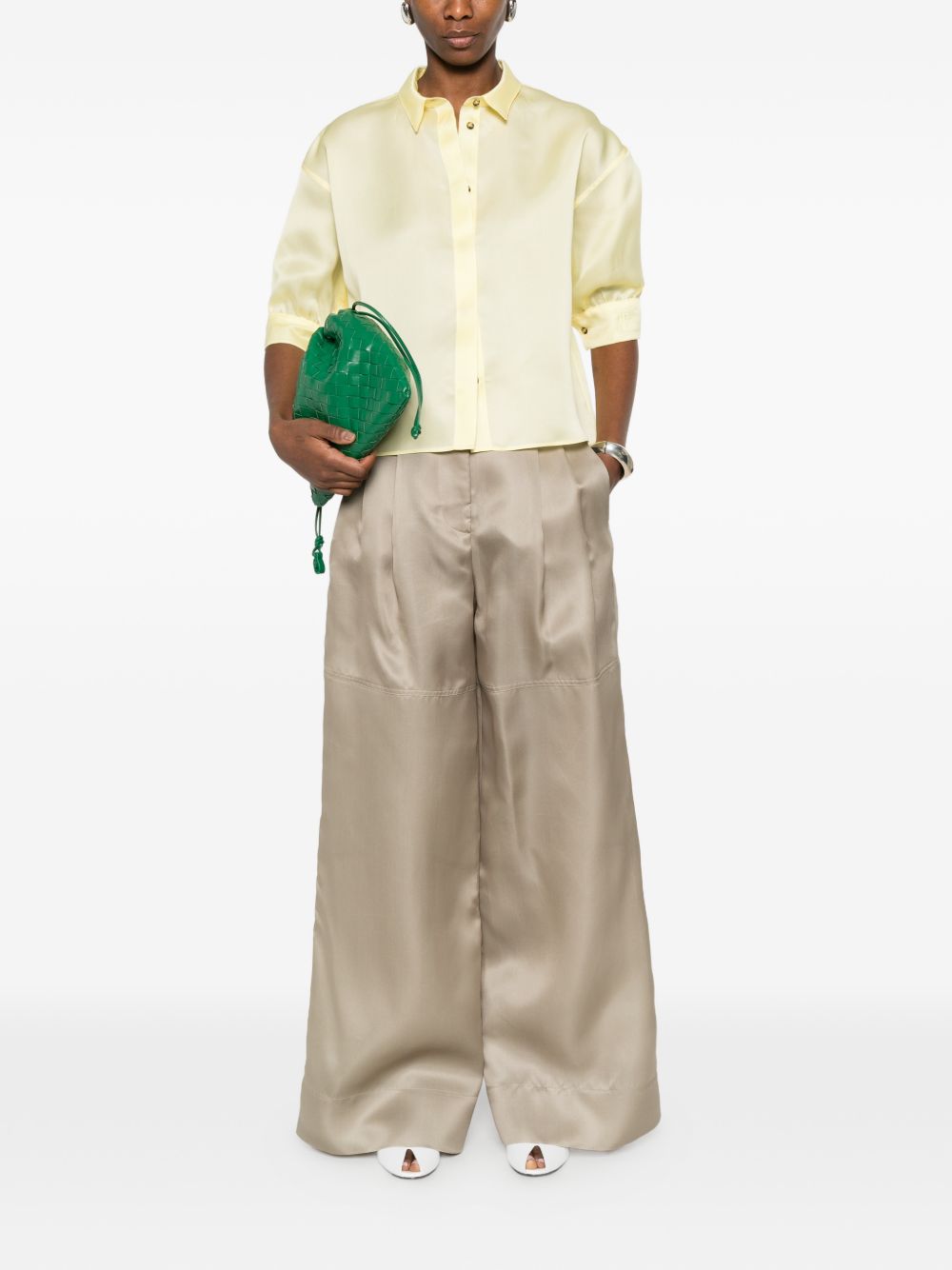 Camicia con maniche 3/4 in giallo Alberta Ferretti - donna 