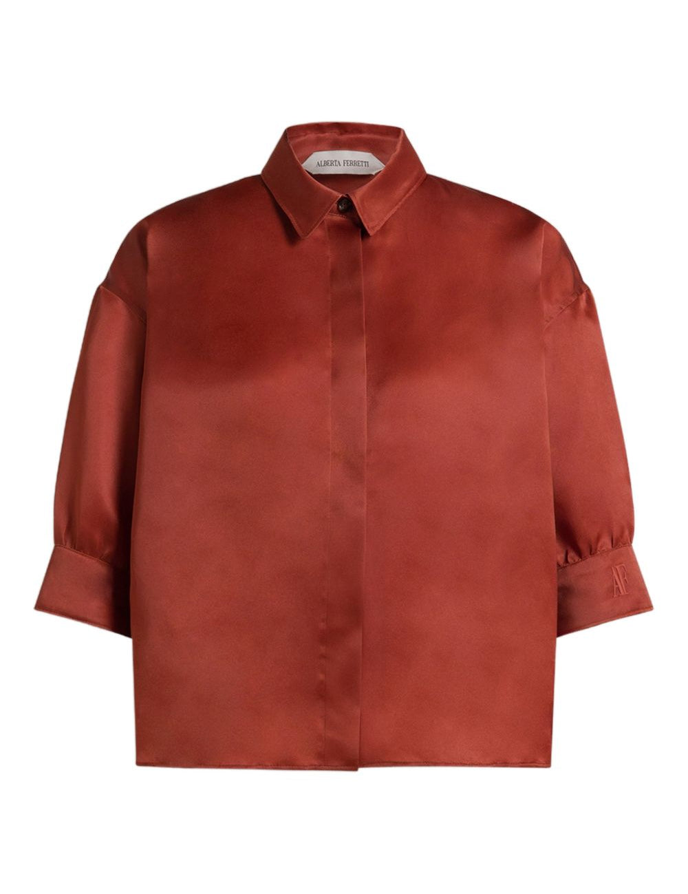 Camicia con bottoni in rosso Alberta Ferretti - donna 