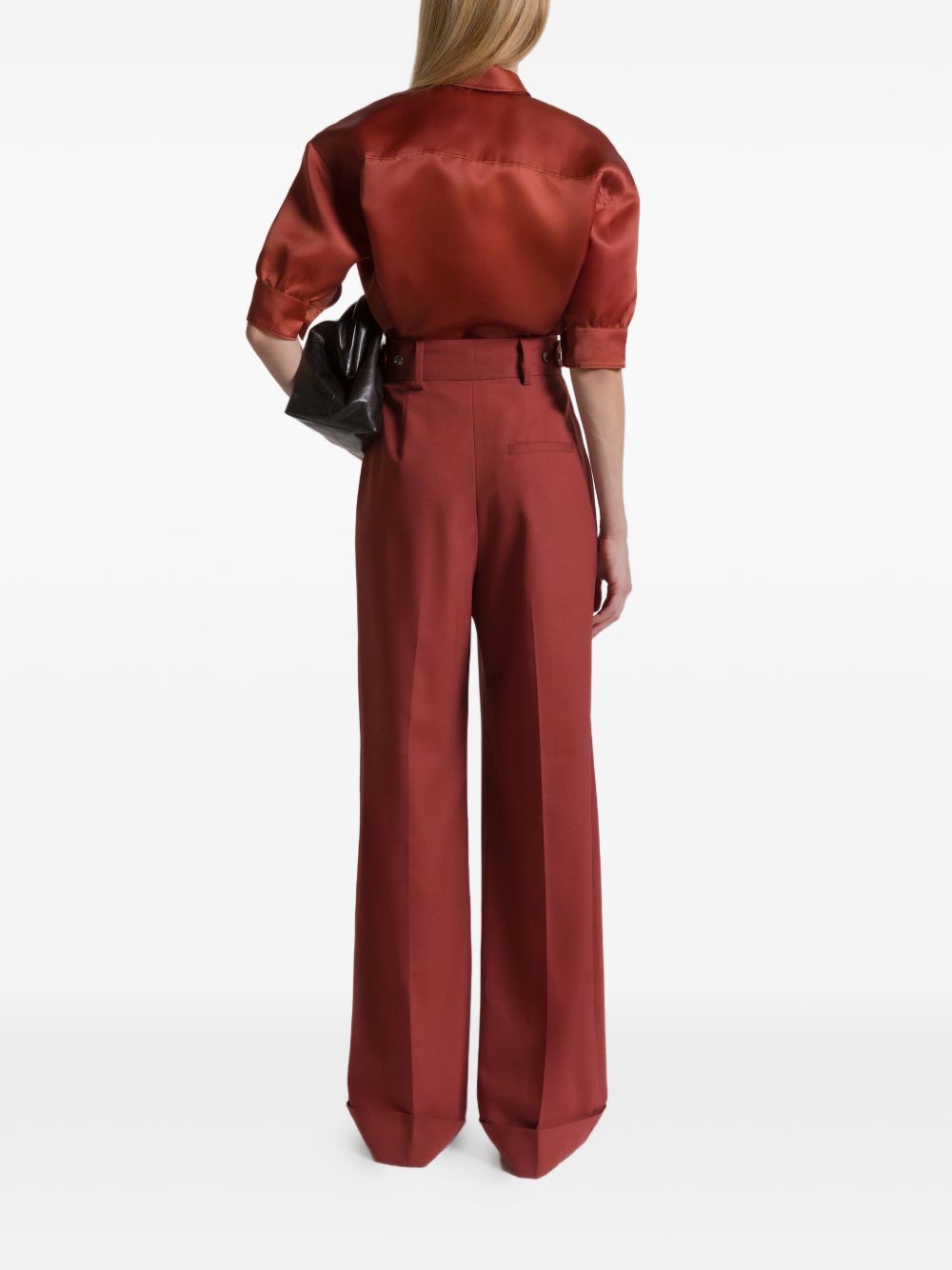 Camicia con bottoni in rosso Alberta Ferretti - donna 