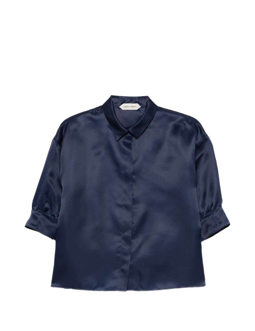 Camicia a maniche corte in blu Alberta Ferretti - donna 