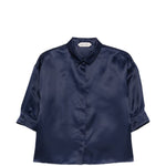Camicia a maniche corte in blu Alberta Ferretti - donna 