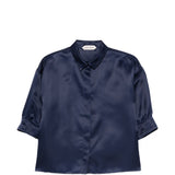 Camicia a maniche corte in blu Alberta Ferretti - donna 