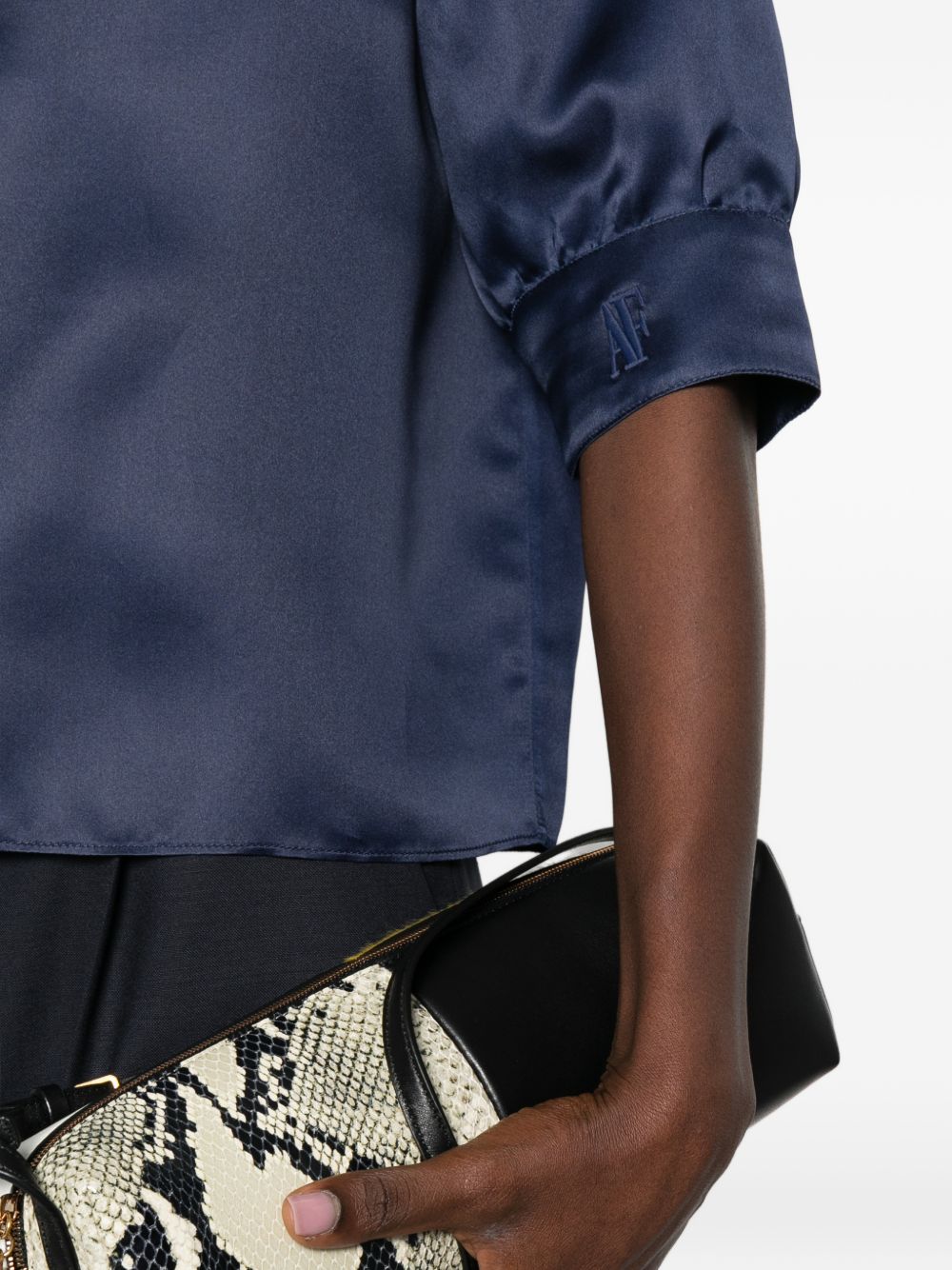 Camicia a maniche corte in blu Alberta Ferretti - donna 