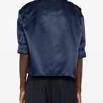 Camicia a maniche corte in blu Alberta Ferretti - donna 