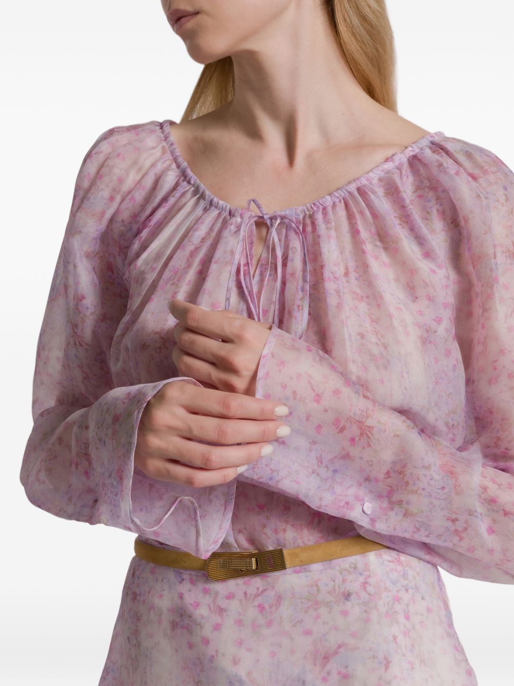Blusa a fiori in rosa Alberta Ferretti - donna 