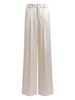 Pantaloni a gamba larga satinati in avorio Alberta ferretti - donna