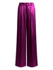 Pantaloni a gamba larga satinati in viola Alberta ferretti - donna