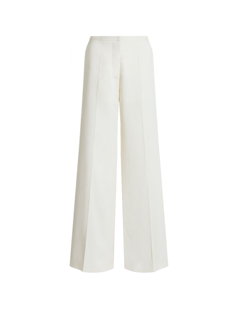 Pantaloni a gamba ampa in avorio Alberta Ferretti - donna 