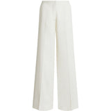 Pantaloni a gamba ampa in avorio Alberta Ferretti - donna 