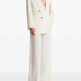 Pantaloni a gamba ampa in avorio Alberta Ferretti - donna 