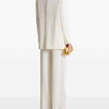 Pantaloni a gamba ampa in avorio Alberta Ferretti - donna 