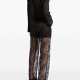 Pantaloni in pizzo in nero Alberta ferretti - donna 