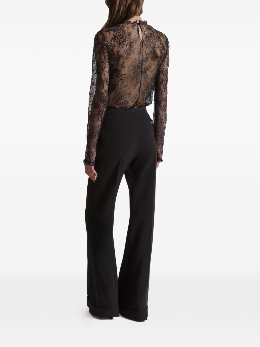 Pantaloni con piega stirata in nero Alberta ferretti - donna 