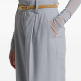 Pantaloni con piega stirata in celeste Alberta ferretti - donna 