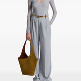 Pantaloni con piega stirata in celeste Alberta ferretti - donna 