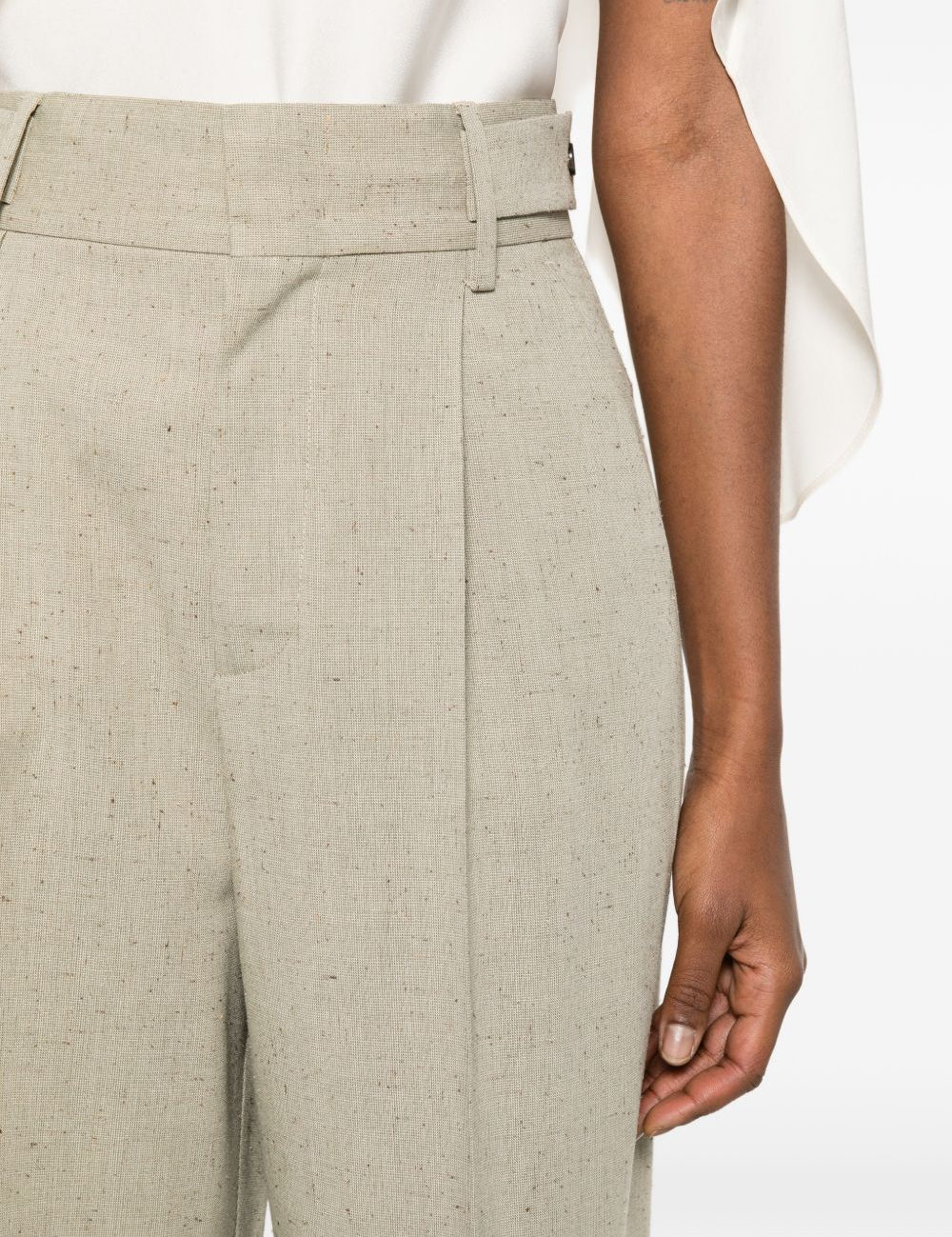 Pantaloni con pinces in beige Alberta Ferretti - donna 