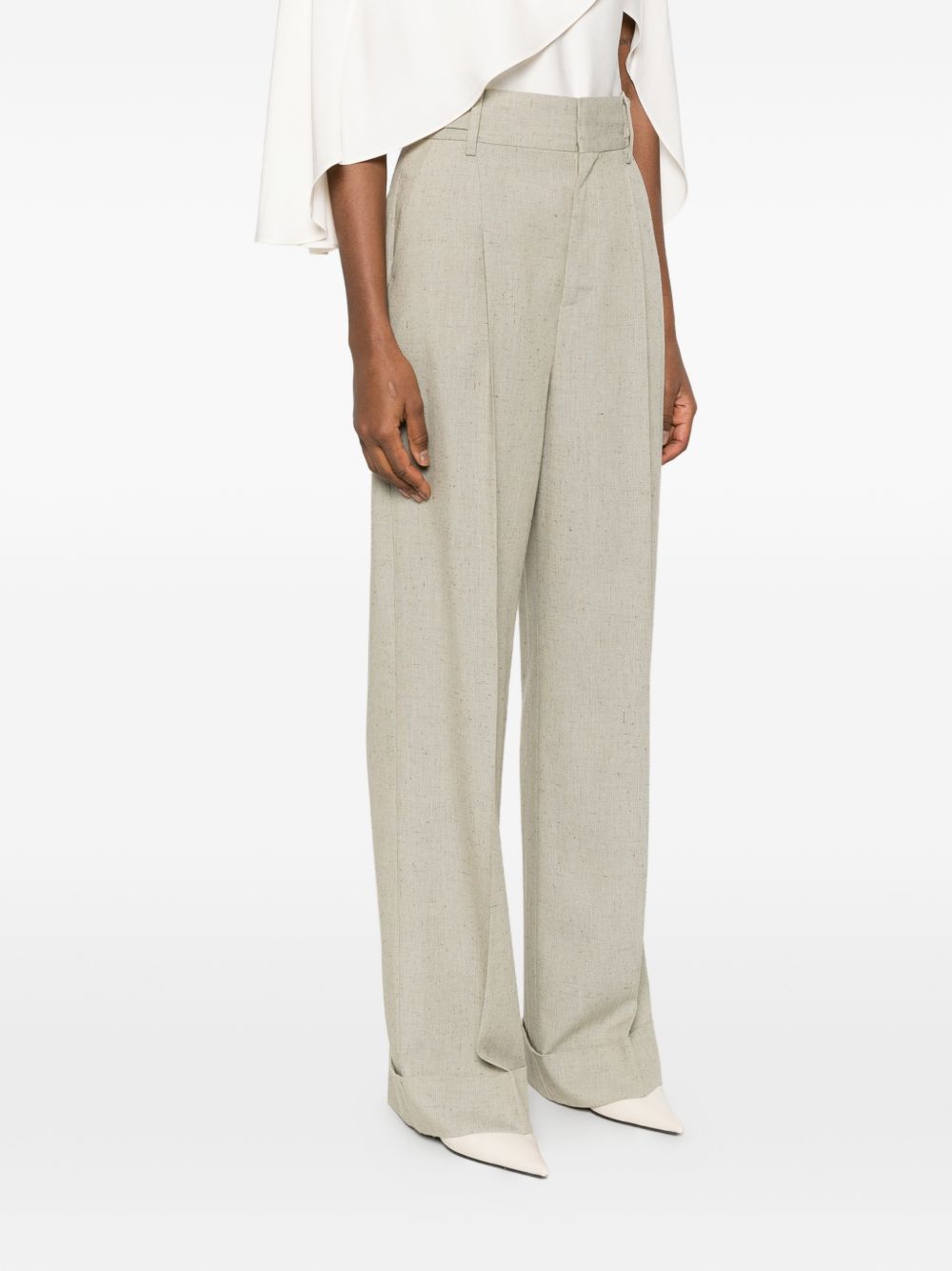 Pantaloni con pinces in beige Alberta Ferretti - donna 