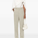 Pantaloni con pinces in beige Alberta Ferretti - donna 