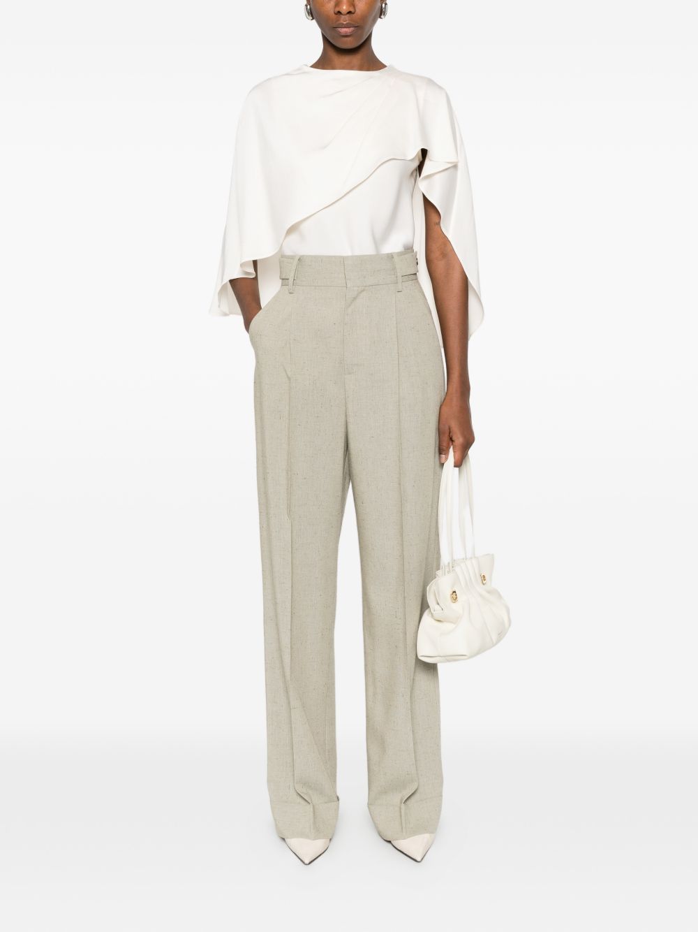 Pantaloni con pinces in beige Alberta Ferretti - donna 