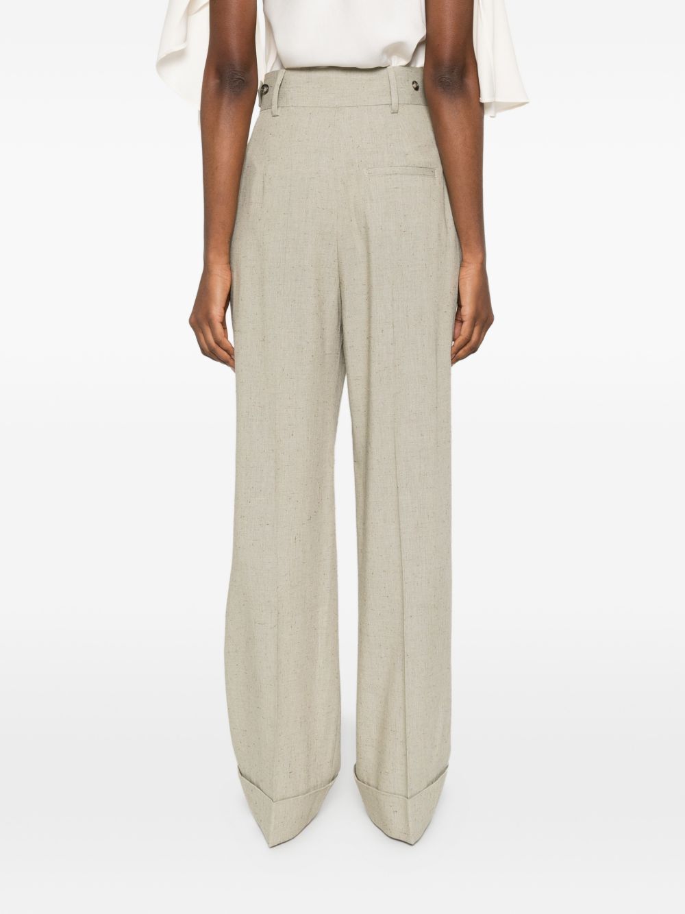 Pantaloni con pinces in beige Alberta Ferretti - donna 