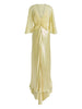 Long yellow dress with ruffles