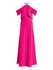 Long halter-neck dress in pink
