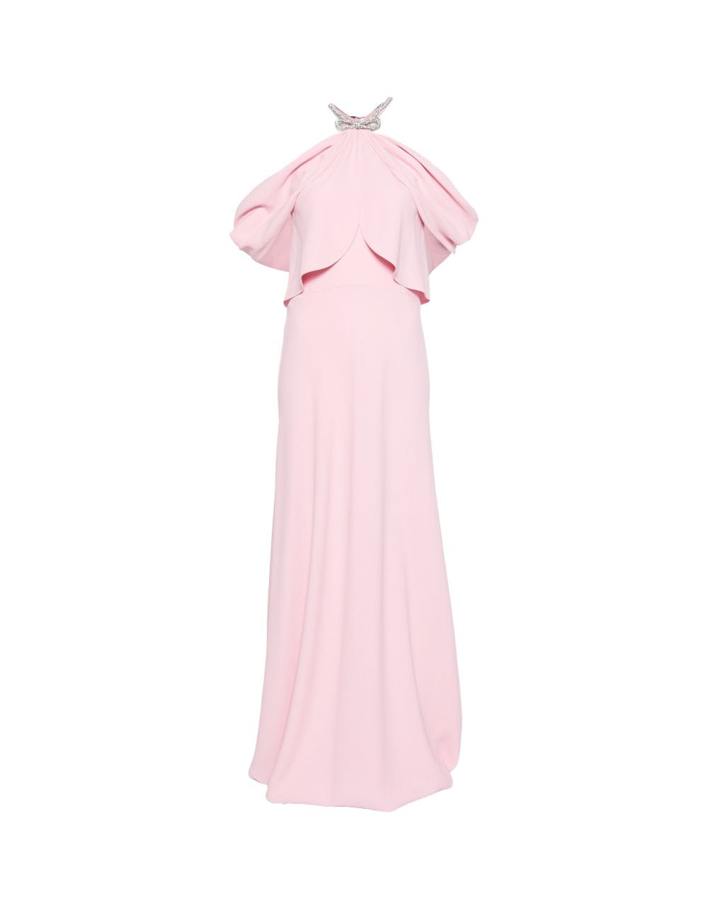 Abito lungo con scollo all'americana in rosa Alberta Ferretti - donna 