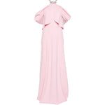 Abito lungo con scollo all'americana in rosa Alberta Ferretti - donna 