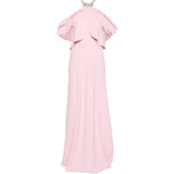 Abito lungo con scollo all'americana in rosa Alberta Ferretti - donna 