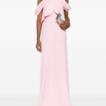 Abito lungo con scollo all'americana in rosa Alberta Ferretti - donna 