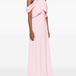 Abito lungo con scollo all'americana in rosa Alberta Ferretti - donna 