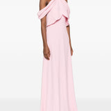 Abito lungo con scollo all'americana in rosa Alberta Ferretti - donna 