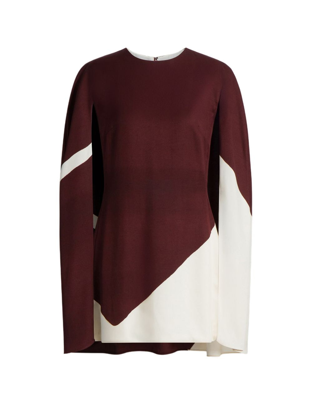 Abito mini con design color-block in marrone 