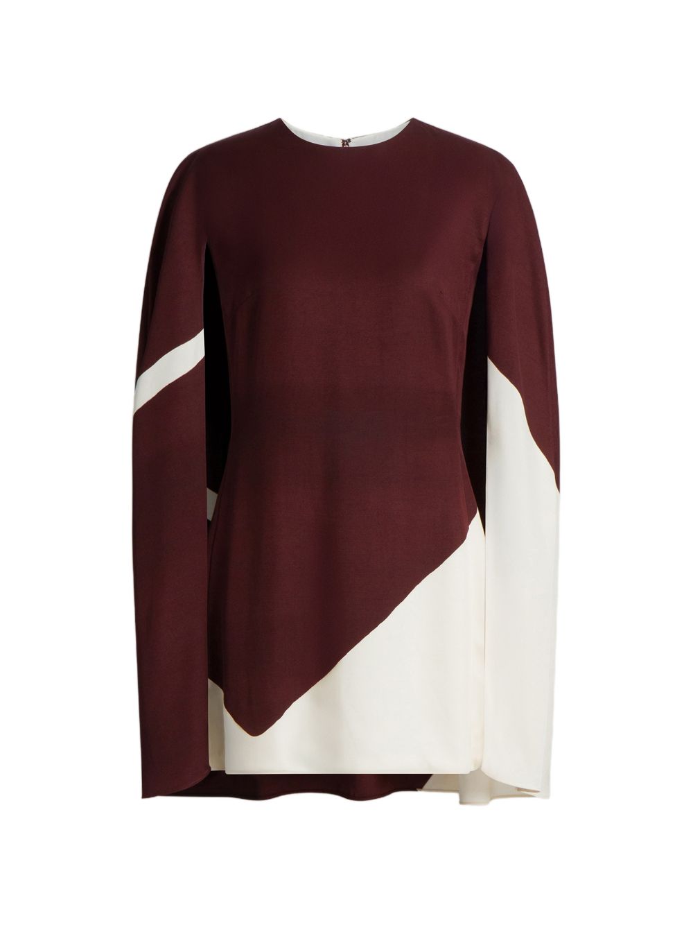 Abito mini con design color-block in marrone 